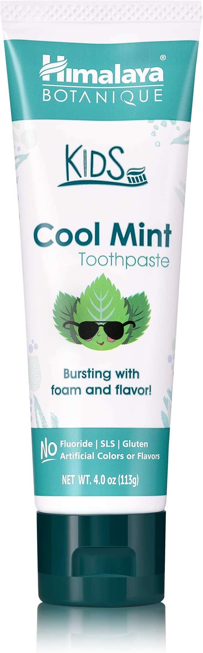 Himalaya Botanique Kids Cool Mint Toothpaste, Fluoride-Free, 4 oz
