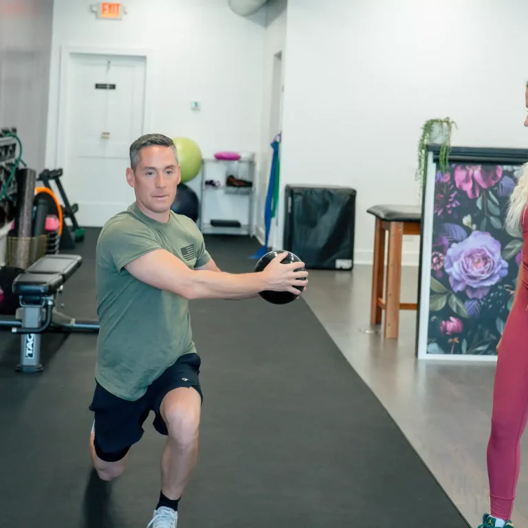 Medicine Ball Lunge Twist